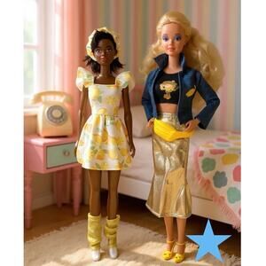 Strawberry Shortcake LEMON MERINGUE Clothing Outfits Unboxed & 2 Barbie Dolls